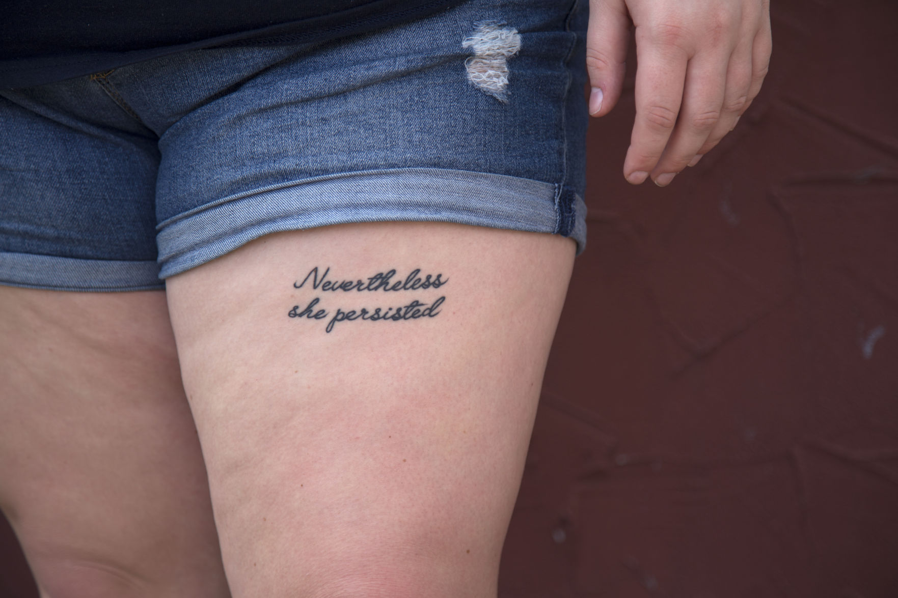 Nicole Bonsell Leg Tattoo